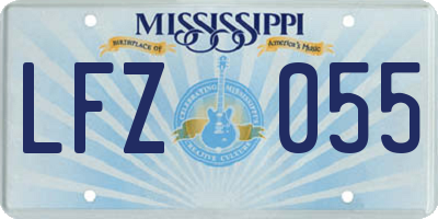 MS license plate LFZ055
