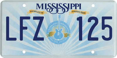 MS license plate LFZ125