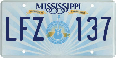 MS license plate LFZ137