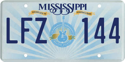 MS license plate LFZ144