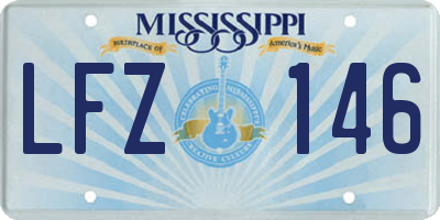 MS license plate LFZ146