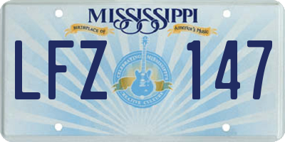 MS license plate LFZ147