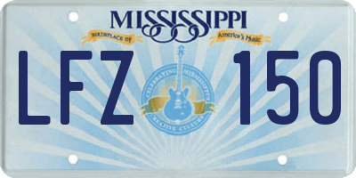 MS license plate LFZ150