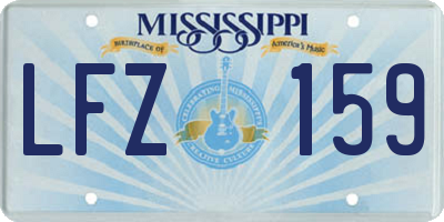 MS license plate LFZ159