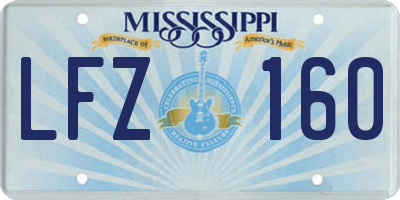 MS license plate LFZ160
