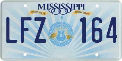MS license plate LFZ164