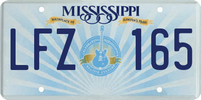 MS license plate LFZ165