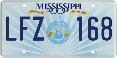 MS license plate LFZ168