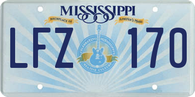 MS license plate LFZ170