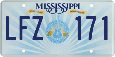 MS license plate LFZ171