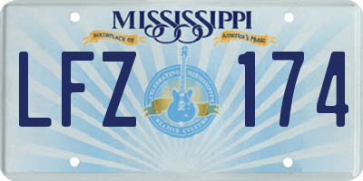 MS license plate LFZ174