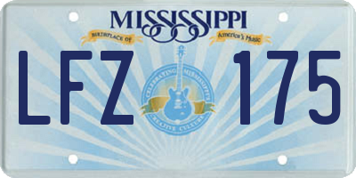 MS license plate LFZ175