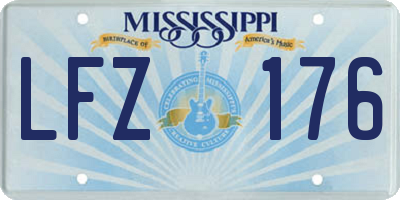 MS license plate LFZ176