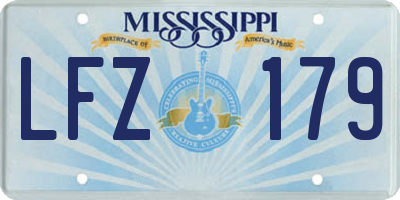 MS license plate LFZ179