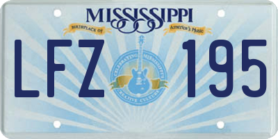 MS license plate LFZ195