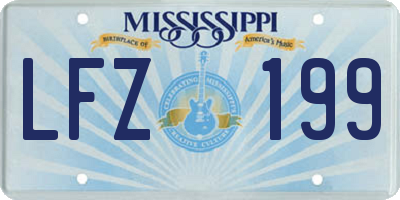 MS license plate LFZ199
