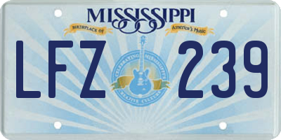 MS license plate LFZ239