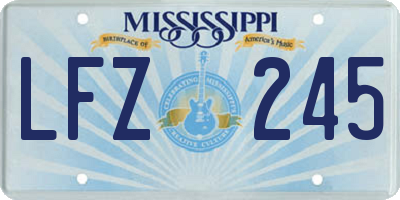 MS license plate LFZ245