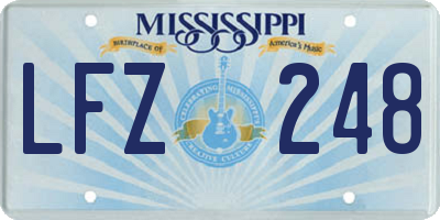 MS license plate LFZ248