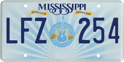 MS license plate LFZ254