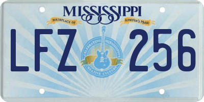 MS license plate LFZ256