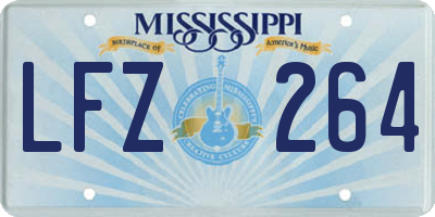 MS license plate LFZ264