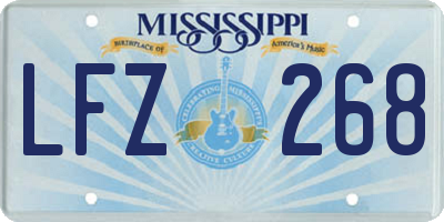 MS license plate LFZ268
