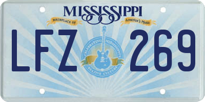MS license plate LFZ269