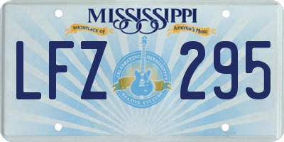 MS license plate LFZ295