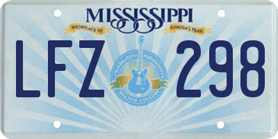MS license plate LFZ298