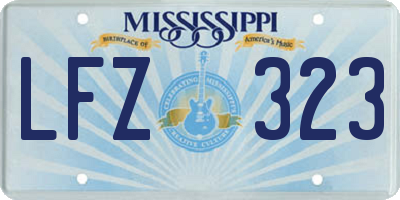 MS license plate LFZ323