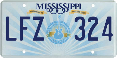 MS license plate LFZ324