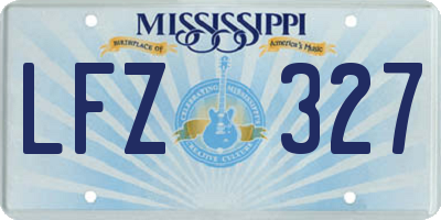 MS license plate LFZ327