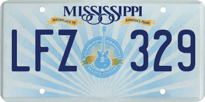 MS license plate LFZ329