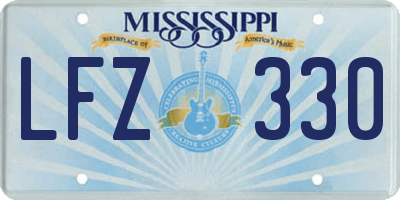 MS license plate LFZ330