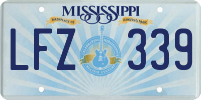 MS license plate LFZ339