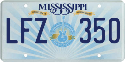 MS license plate LFZ350