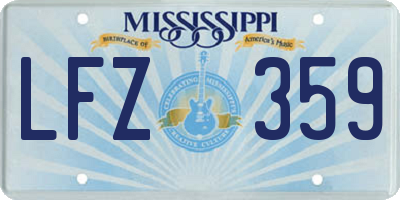 MS license plate LFZ359