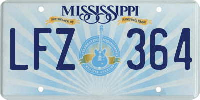 MS license plate LFZ364