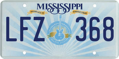 MS license plate LFZ368