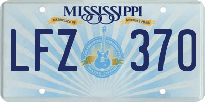 MS license plate LFZ370