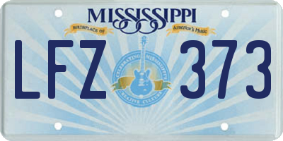 MS license plate LFZ373