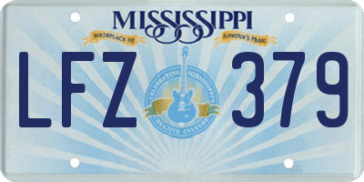 MS license plate LFZ379