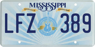 MS license plate LFZ389