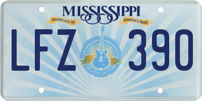 MS license plate LFZ390