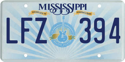 MS license plate LFZ394
