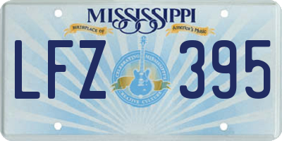 MS license plate LFZ395