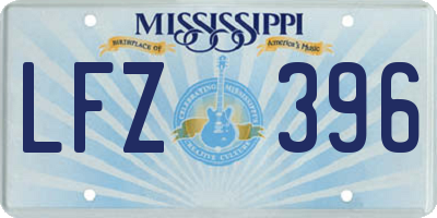 MS license plate LFZ396