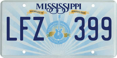 MS license plate LFZ399