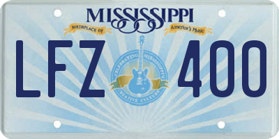 MS license plate LFZ400